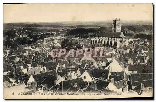 Ansichtskarte AK Auxerre vue prise du Belvedere Manifacier vers l'eglise Saint Pierre