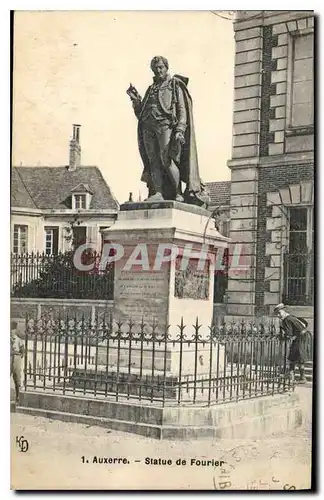 Ansichtskarte AK Auxerre Statue de Fourier