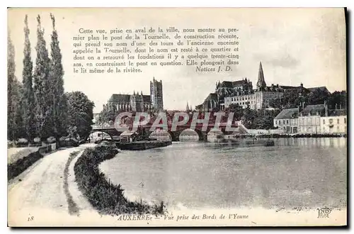 Cartes postales Auxerre vue prise des Bords de l'Yonne