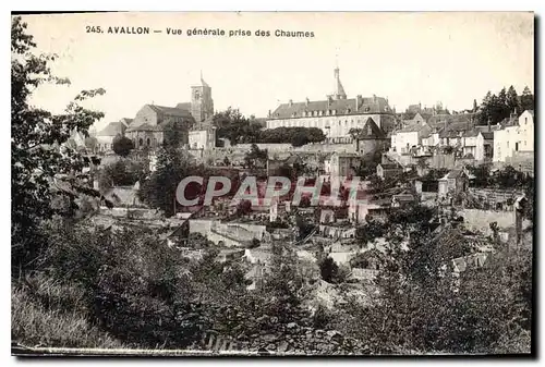 Cartes postales Avallon vue generale prise des Chaumes