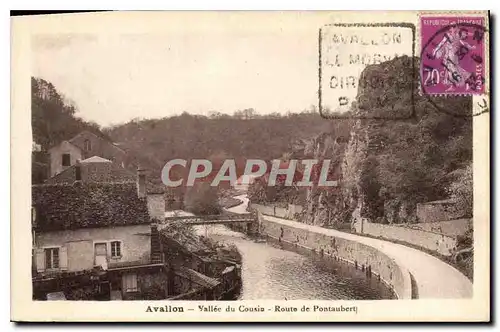 Cartes postales Avallon Vallee du Cousin Route de Pontaubert