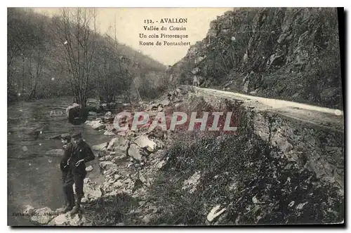 Cartes postales Avallon Vallee du Cousin un coin Pittoresque Route de Pontaubert