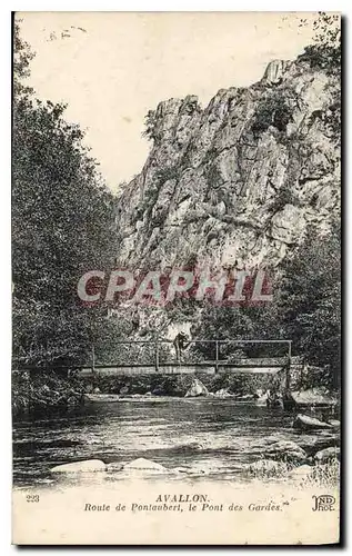 Cartes postales Avallon Route de Pontaubert le Pont des Gardes