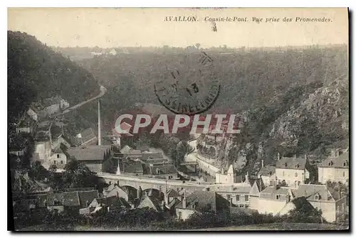 Ansichtskarte AK Avallon Cousin le Pont vue prise des Promenades