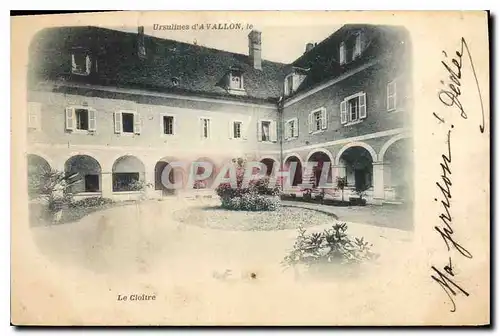 Cartes postales Ursulines d'Avallon le Cloitre