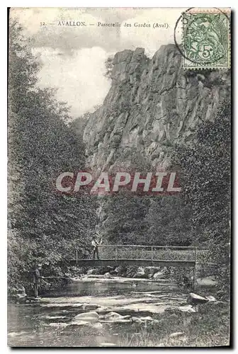Cartes postales Avallon Passerelle des Gardes Aval