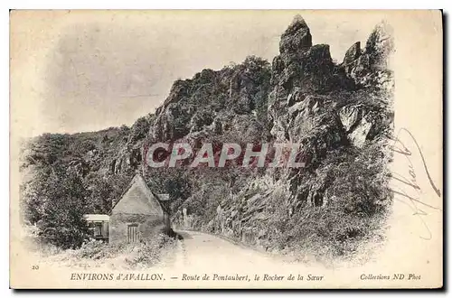 Cartes postales Environsnd'Avallon Route de Pontaubert le Rocher de la Soeur