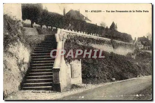 Ansichtskarte AK Avallon Vue des Promenades de la Petite Porte