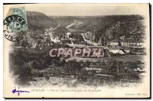 Cartes postales Avallon Vue sur Cousin le Pont prise des Promenades