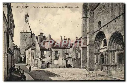 Cartes postales Avallon Portail de Saint Lazare et le Beftroi