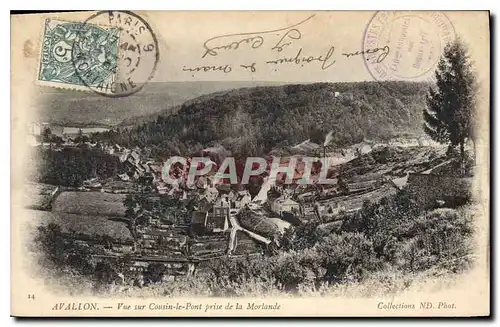 Cartes postales Avallon Vue sur Cousin le Pont prise de la Morlande