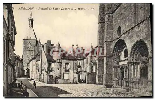 Cartes postales Avallon Portail de Saint Lazare et le Beftroi