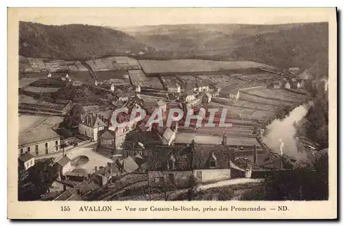 Cartes postales Avallon Vue sur Cousin la Roche prise des Promenades