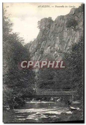 Cartes postales Avallon Passerelle des Gardes