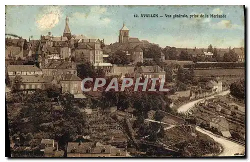 Cartes postales Avallon Vue generale prise de la Morlande