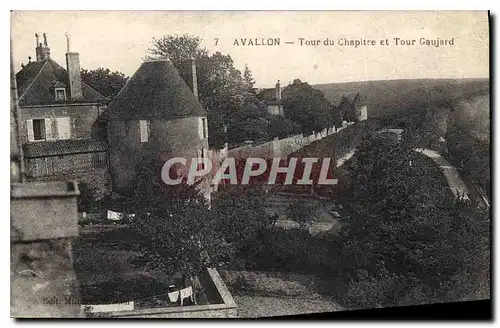 Cartes postales Avallon Tour du Chapitre et Tour Gaujard