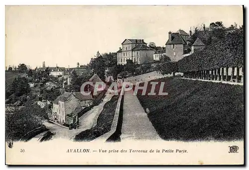 Ansichtskarte AK Avallon Vue prise des Terreaux de la Petite Porte