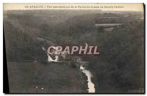 Cartes postales Avallon Vue panoramique de la Vallee du Cousin au Moulin Cadoux