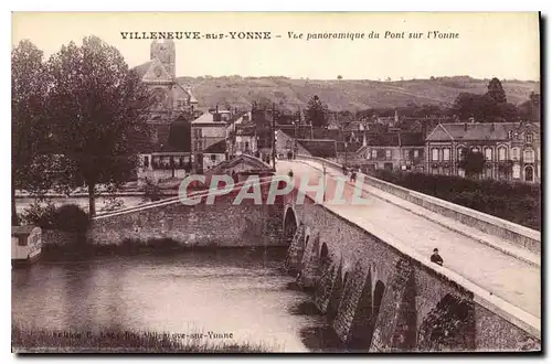 Ansichtskarte AK Villeneuve sur Yonne Vue panoramique du Pont sur l'Yonne