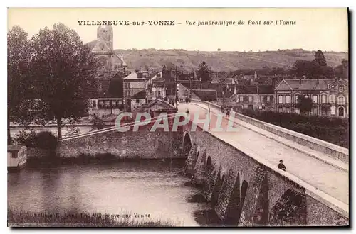 Cartes postales Villeneuve sur Yonne Vue panoramique du Pont sur l'Yonne