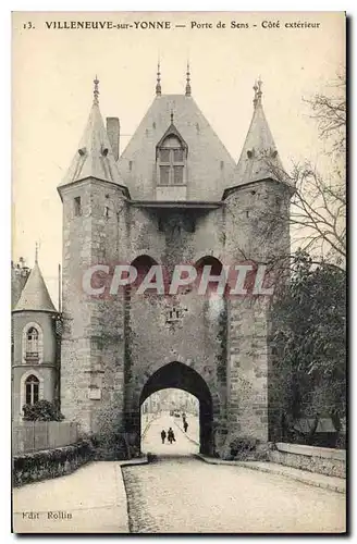 Cartes postales Villeneuve sur Yonne Porte de Sens Cote exterieur