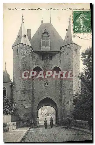 Cartes postales Villeneuve sur Yonne Porte de Sens cote exterieur