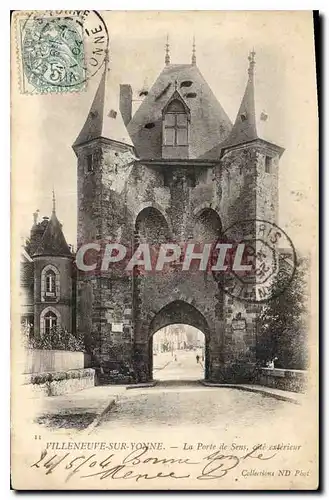 Cartes postales Villeneuve sur Yonne Porte de Sens cote exterieur