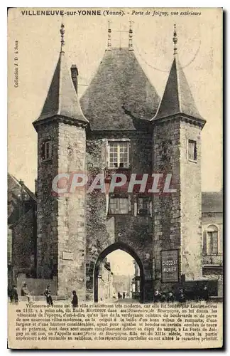 Cartes postales Villeneuve sur Yonne Yonne Porte de Joigny vue exterieure