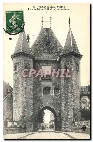 Cartes postales Villeneuve sur Yonne Porte de Joigny cote exterieur
