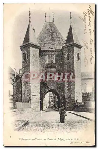 Cartes postales Villeneuve sur Yonne Porte de Joigny cote exterieur