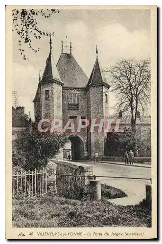 Cartes postales Villeneuve sur Yonne La Porte de Joigny exterieur