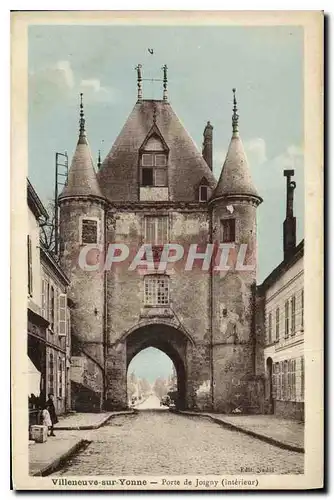 Cartes postales Villeneuve sur Yonne Porte de Joigny interieur