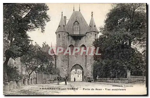 Cartes postales Villeneuve sur Yonne Porte de Sens Vue exterieure