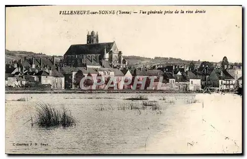 Cartes postales Villeneuve sur Yonne Yonne Vue generale prise de la rive droite
