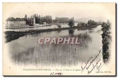 Cartes postales Villeneuve sur Yonne Vue sur l'Yonne et les Quais