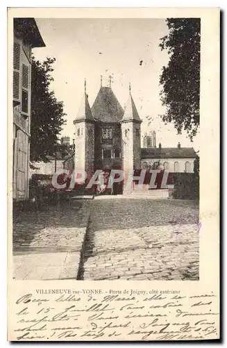Cartes postales Villeneuve sur Yonne Porte de Joigny cote exterieur