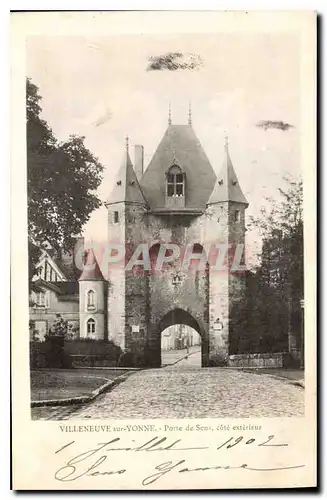 Ansichtskarte AK Villeneuve sur Yonne Porte de Sens cote exterieur