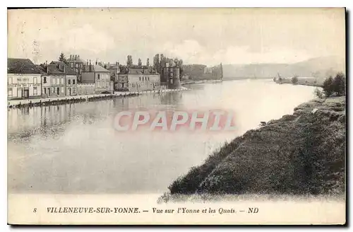 Cartes postales Villeneuve sur Yonne Vue sur l'Yonne et les Quais