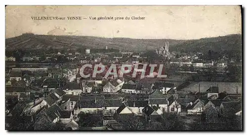 Cartes postales Villeneuve sur Yonne Vue generale prise du Clocher