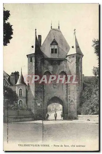 Cartes postales Villeneuve sur Yonne Porte de Sens Cote exterieur