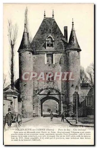 Cartes postales Villeneuve sur Yonne Porte de Sens Cote interieur