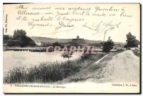 Cartes postales Villeneuve sur Yonne Le Barrage