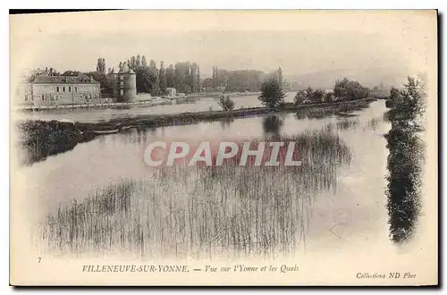 Cartes postales Villeneuve sur Yonne Vue sur L'Yonne et les Quais