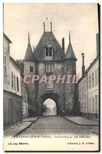 Cartes postales Villeneuve sur Yonne Porte de Joigny cote interieur