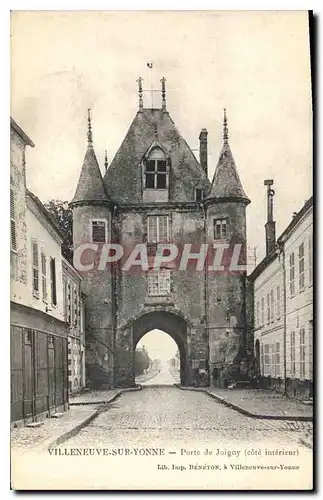 Cartes postales Villeneuve sur Yonne Porte de Joigny cote interieur