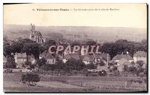 Cartes postales Villeneuve sur Yonne Vue generale prise de la cote de Maufranc