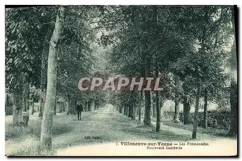 Cartes postales Villeneuve sur Yonne Les Promenades Boulevard Gambetta