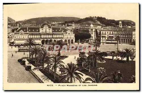 Cartes postales Nice Place Massena et les Jardins