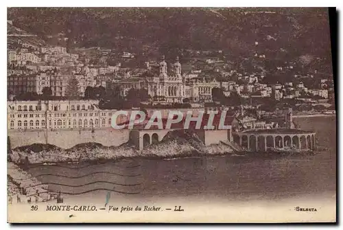 Cartes postales Monte Carlo Vue prise du Rocher