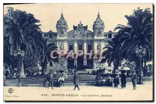 Cartes postales Monte Carlo Le Casino Jardins